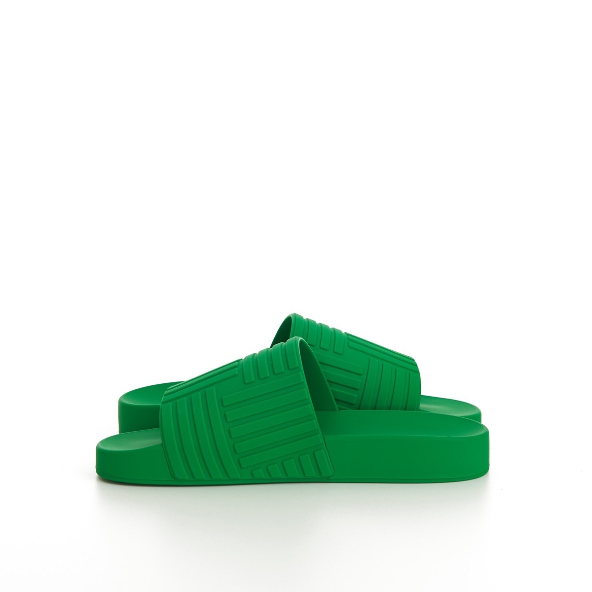BOTTEGA VENETA 520$ Slide Sandals - Parakeet Green 