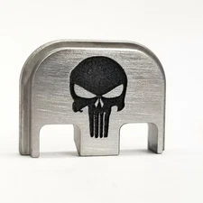  Back Plate For Glock-Stainless Steel-Punisher Slide Plate(CHOOSE MODEL)