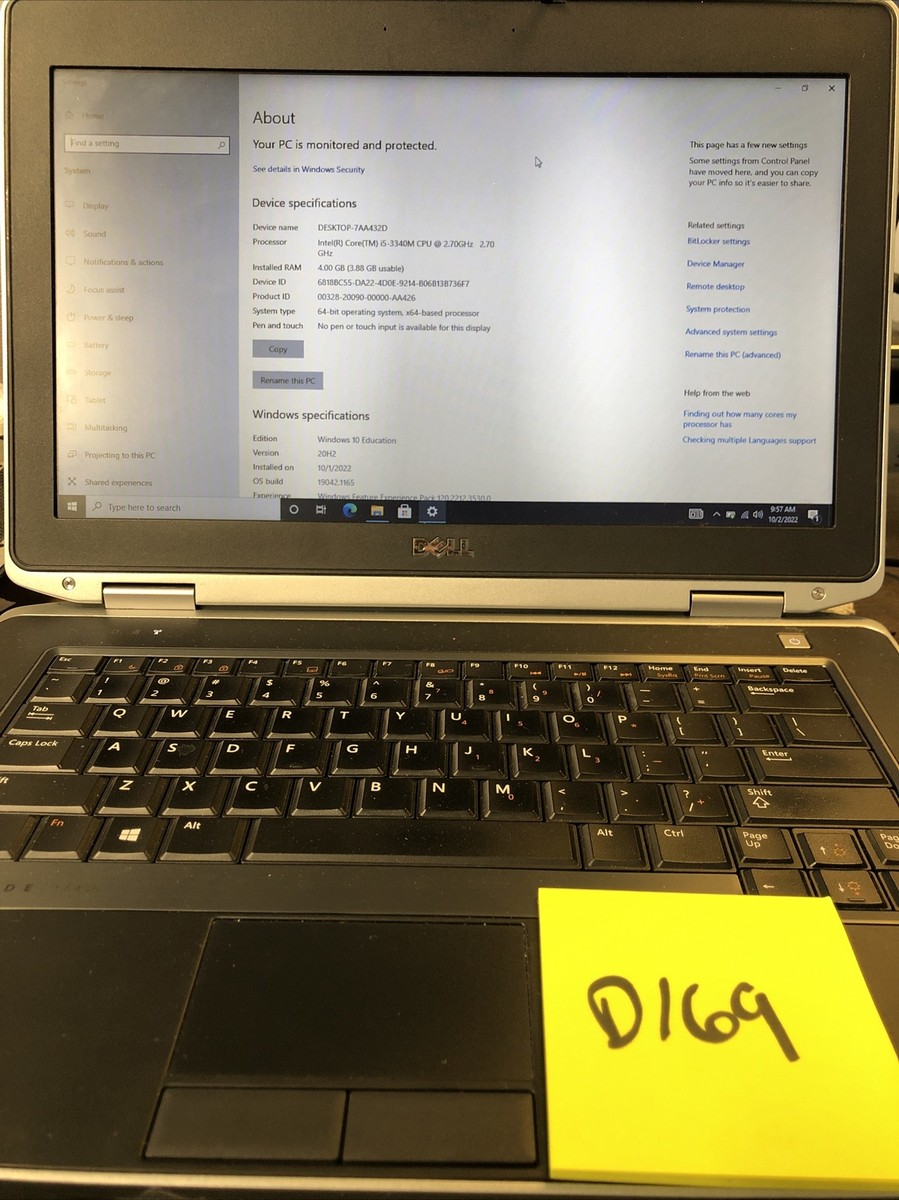 Dell Latitude E6430 14” Intel Core i5-3340M GHz 4GB 320GB