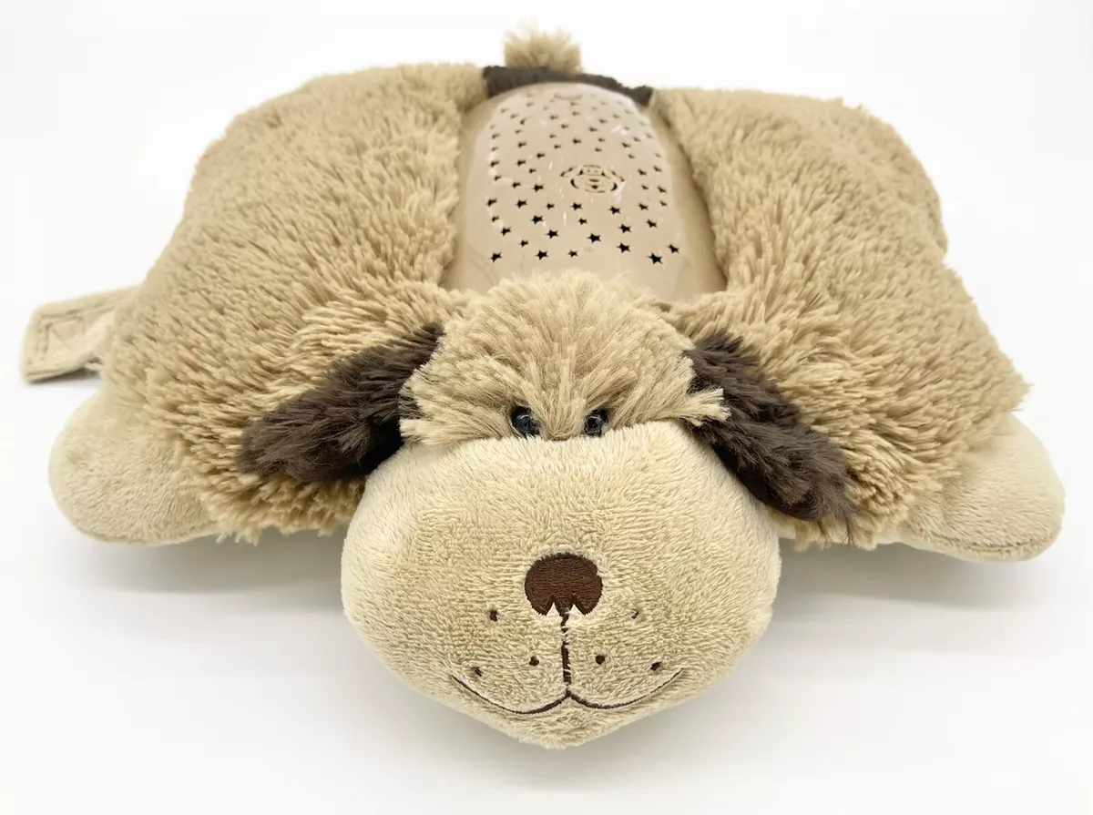 Pillow Pets Dream Lites Brown Puppy Dog Night Light Plush Kids Toddler Bed Toy