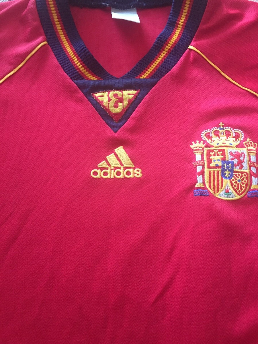 SPAIN NATIONAL TEAM 1998/1999 HOME SHIRT JERSEY RARE VINTAGE | eBay