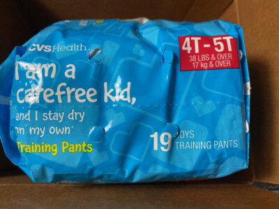 CVS training pants boys 4T-5T 19 Count- opened but not used