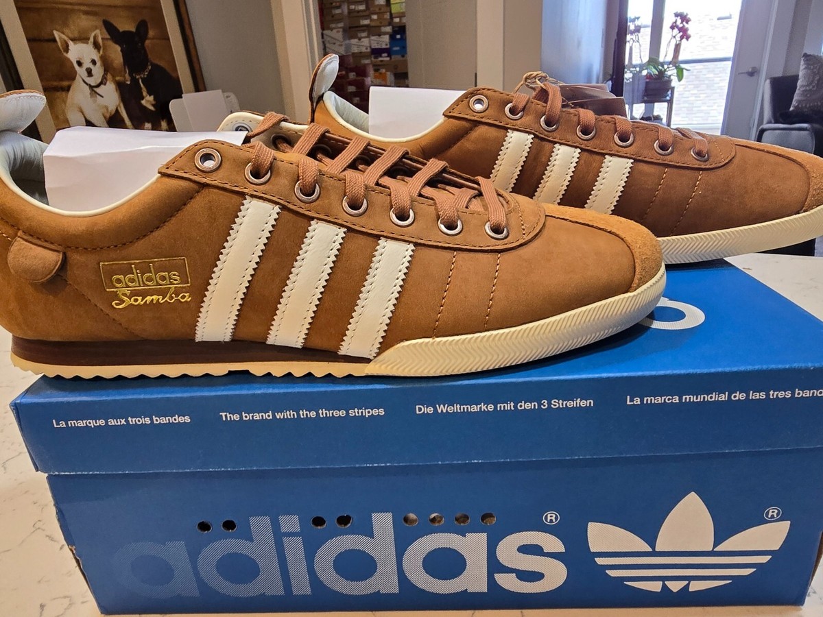 adidas mens Samba 62 JI3219 Shoes Wild Brown / Off White