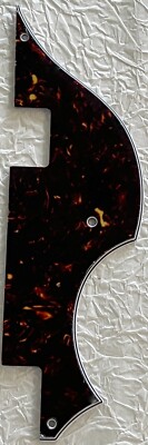 New Great-For Fits Hofner Bass Style Guitar Pickguard Parts 4 Ply Brown Tortoise