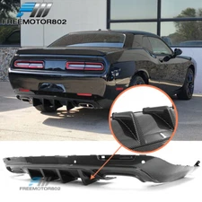 Fits 15-23 Dodge Challenger IKON V3 Rear Bumper Lip Diffuser Carbon Fiber Print