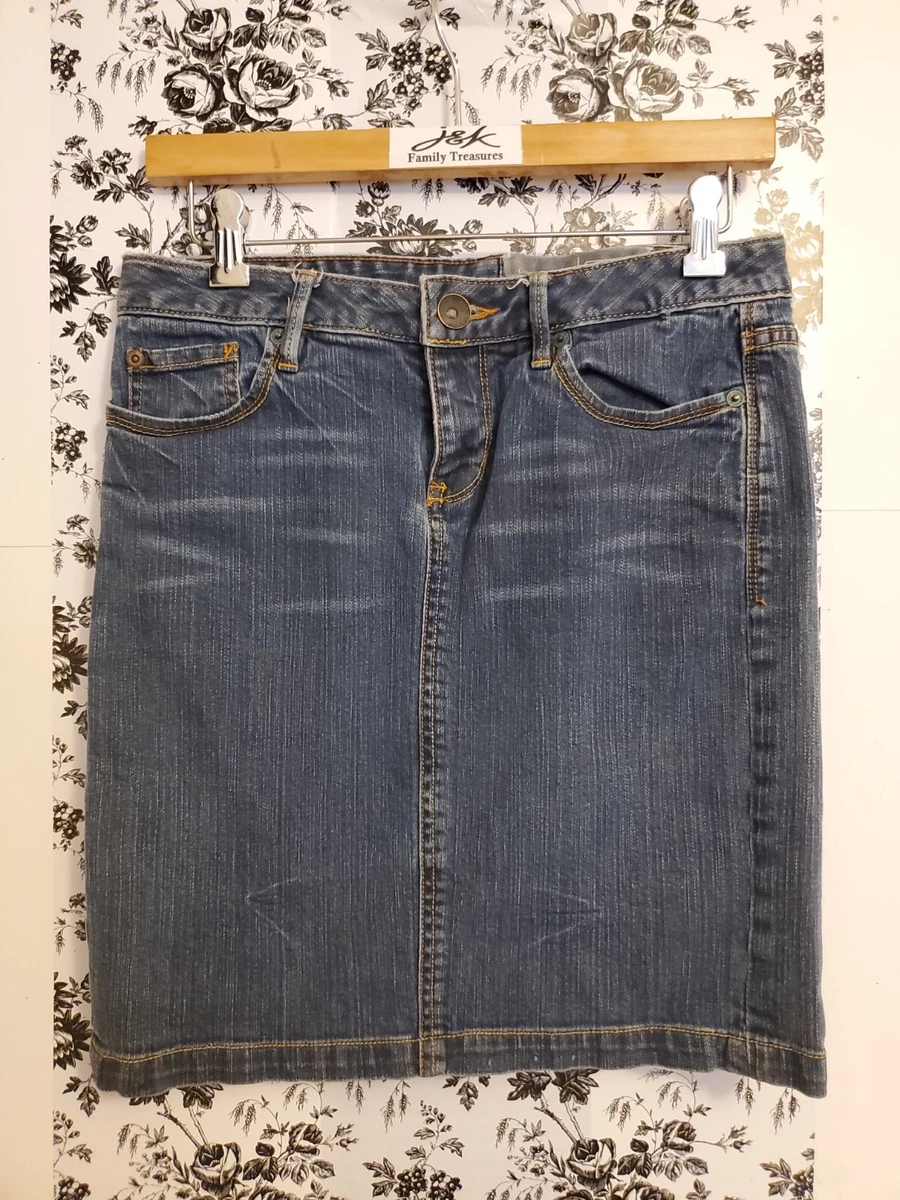 Converse One Star Women s Size 6 Medium Wash Blue Denim Mini Skirt