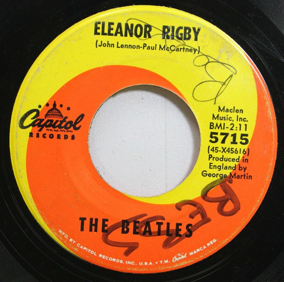 Rock 45 The Beatles - Yellow Submarine / Eleanor Rigby On
