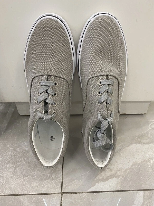Mens grey casual sneakers clearance