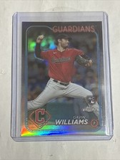 #15 Gavin Williams RC Cleveland Guardians 2024 Topps Chrome Refractor