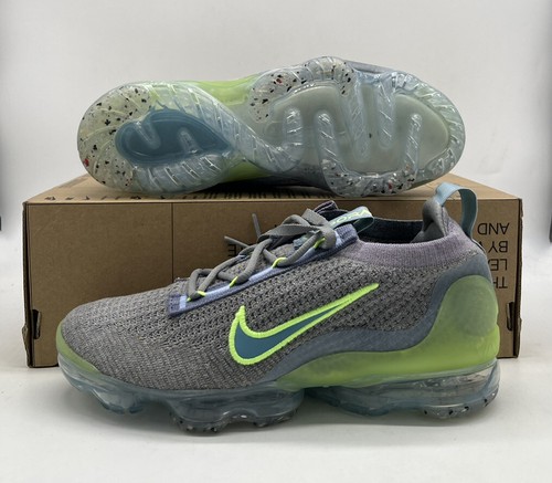 grey and lime green vapormax