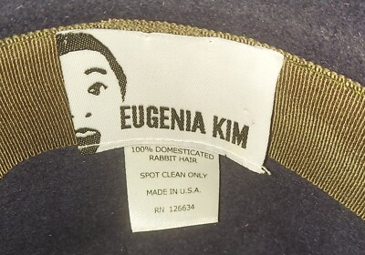 Eugenia Kim Navy Blue 100% Rabbit Fur Felt Ladies Fedora Hat  display picture 1