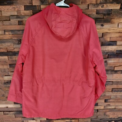 VTG 80s Woolrich Coat Wool Lined Mens L / Womens XL Red Full-Zip