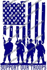 Support Our Troopsmilitaryflagnavyarmyusafuscgstickervinyl Decal