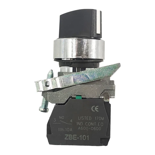 Interruptor selector 2 piezas XB4-BD21 metal negro 22 mm 2 posiciones permanecer puesto 1NO XB4BD21 - Imagen 11 de 13
