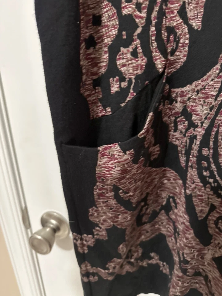 Vestido recto túnica Free People negro cachemir moderno Love cuello falso elástico XS Foto 2 de 4