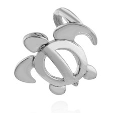 Sea Turtle Pendant- 925 Sterling Silver - Openwork Design Shell Marine Ocean NEW