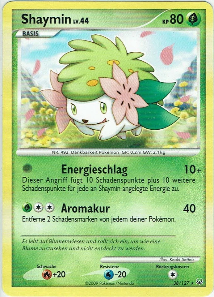 Pokemon Karte Trading Card Game Platin Nr. 38/127 Shaymin deutsch - Bild 1 von 1