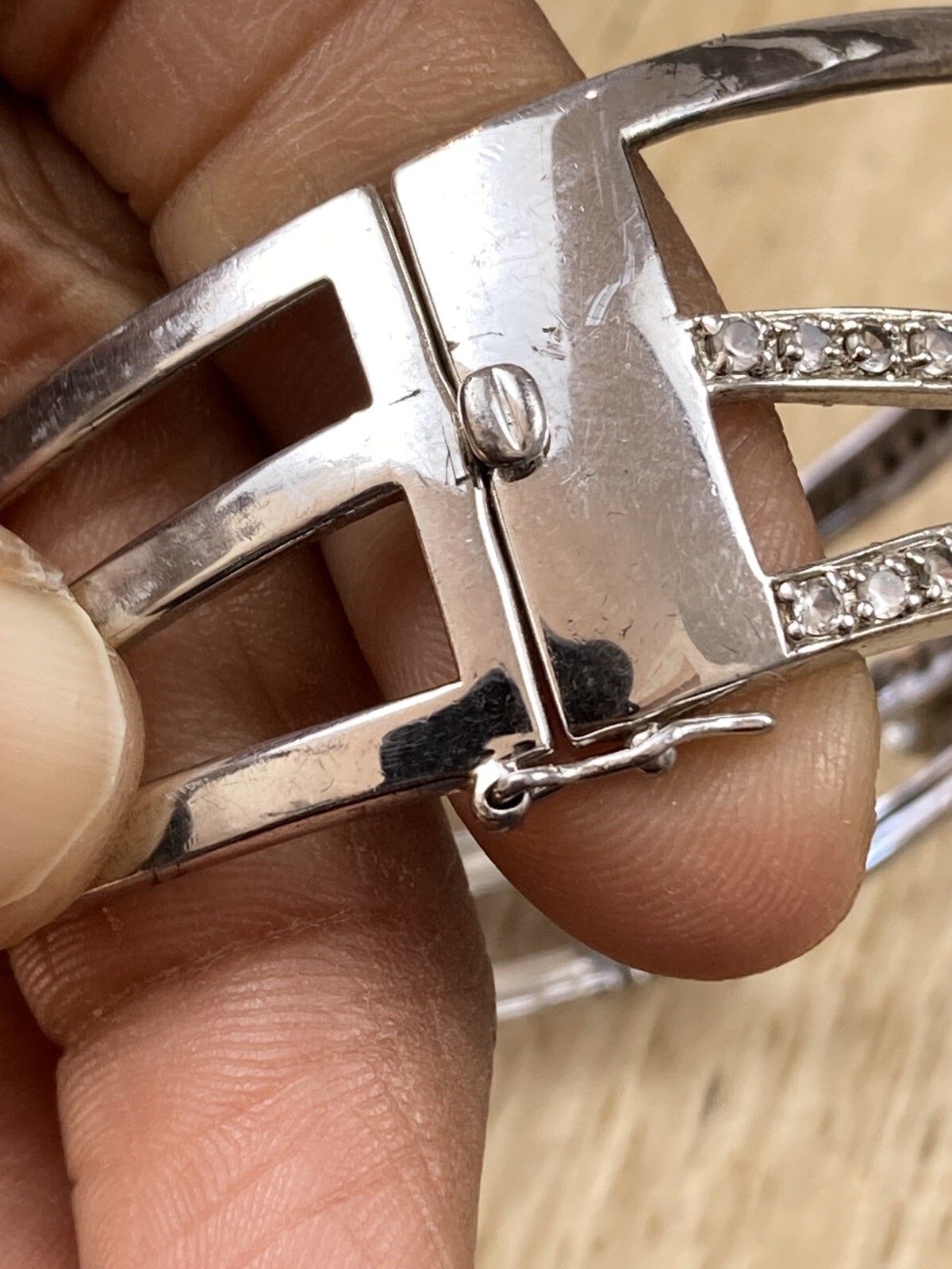 Vintage Sterling 925 Solid Silver Flower Hinged B… - image 15