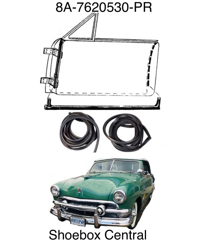 Ford Victoria 1951 puerta goma impermeabilizantes sellos Foto 3 de 3