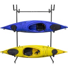 Kayak Storage Rack W/wheel Heavy Duty Steel Adjust Freestanding Stand For 6 Cano