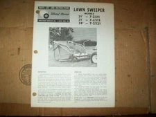 1971 Wheel Horse Lawn Sweeper 31" 38" Model 7-2511-21 Parts List & Instructions 