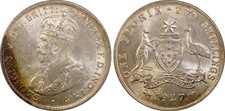 AUSTRALIA 1927 FLORIN  PCGS GRADED MS61