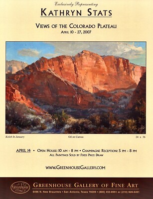 2007 KATHRYN STATS Art Gallery Exhibit Kolob In January 1-Page Magazine PRINT AD