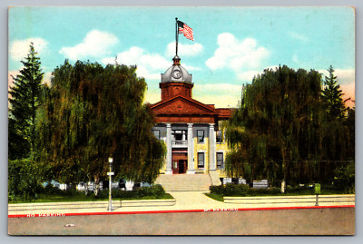 Postcard Box Elder County Court House Brigham City Utah Linen