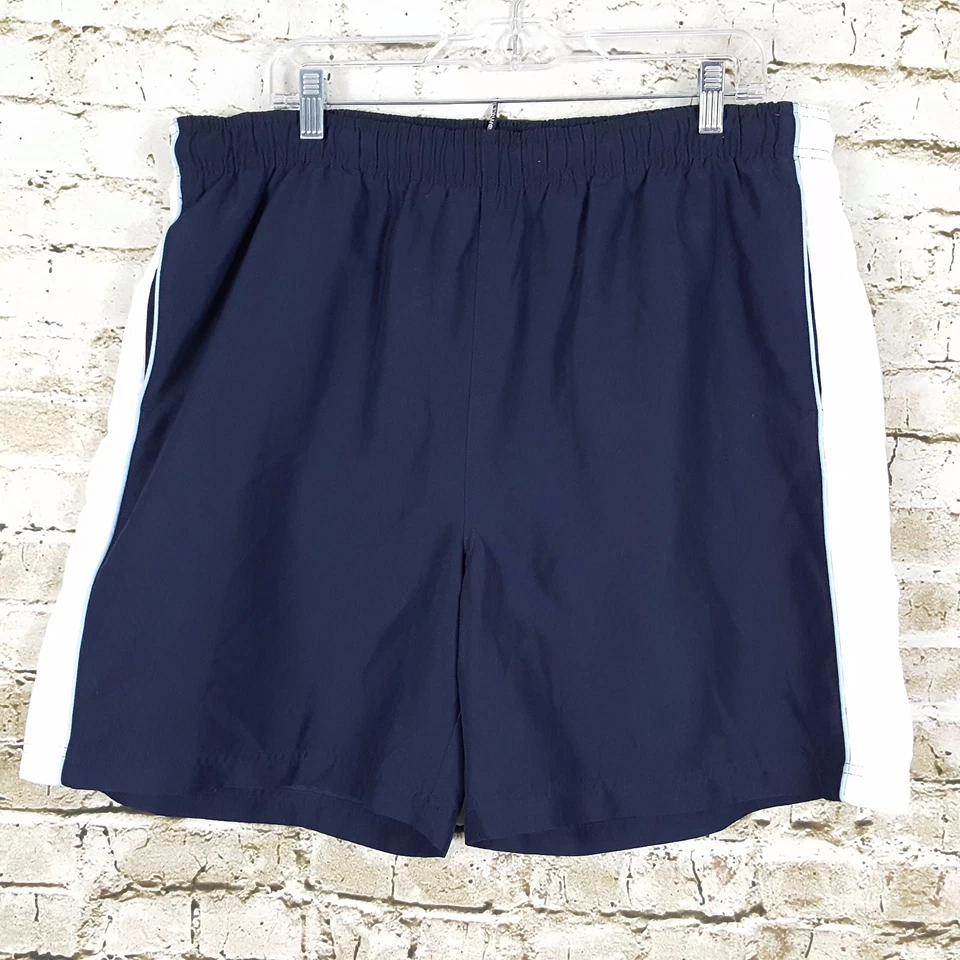 Bañador C&B Croft & Barrow para hombre talla L pantalones cortos azul blanco rojo bolsillos Foto 2 de 4