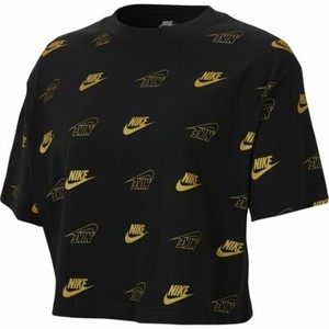 nike gold crop top