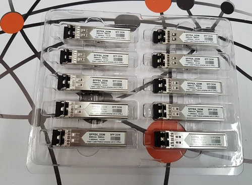 LOT of 10x AGM731F Netgear Compatible SFP SX 1Gb/s Transceivers, USED
