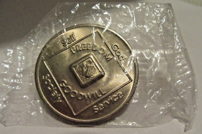 Narcotics Anonymous Medallion 7 Year WSO 1991 NA Token Chip Recovery