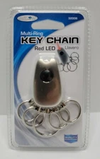 Custom Accessories Red LED Keychain & 5 Heavy Duty Detachable Rings.
