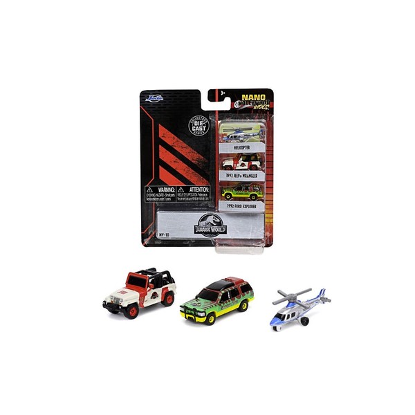 Jada, Jurassic Park 3-Pack A Nano Cars-image