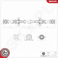 Antriebswelle Esen Skv 76SKV103 FüR Mercedes Vito Mixto W639 Bus Viano 126 639