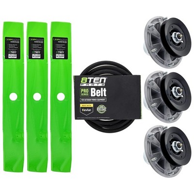 8TEN Blade Spindle Belt Kit for John Deere 2025R 54D-Inch M164016 AM144424