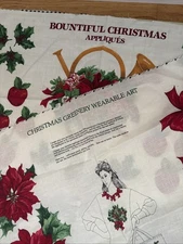 Bountiful  Christmas & Christmas Greenery Appliqué Fabric Panels