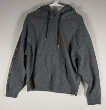 Dkny Sport Womens Pullover Fleece Hoodie Sweatshirt Long Sleeve Size L Gray