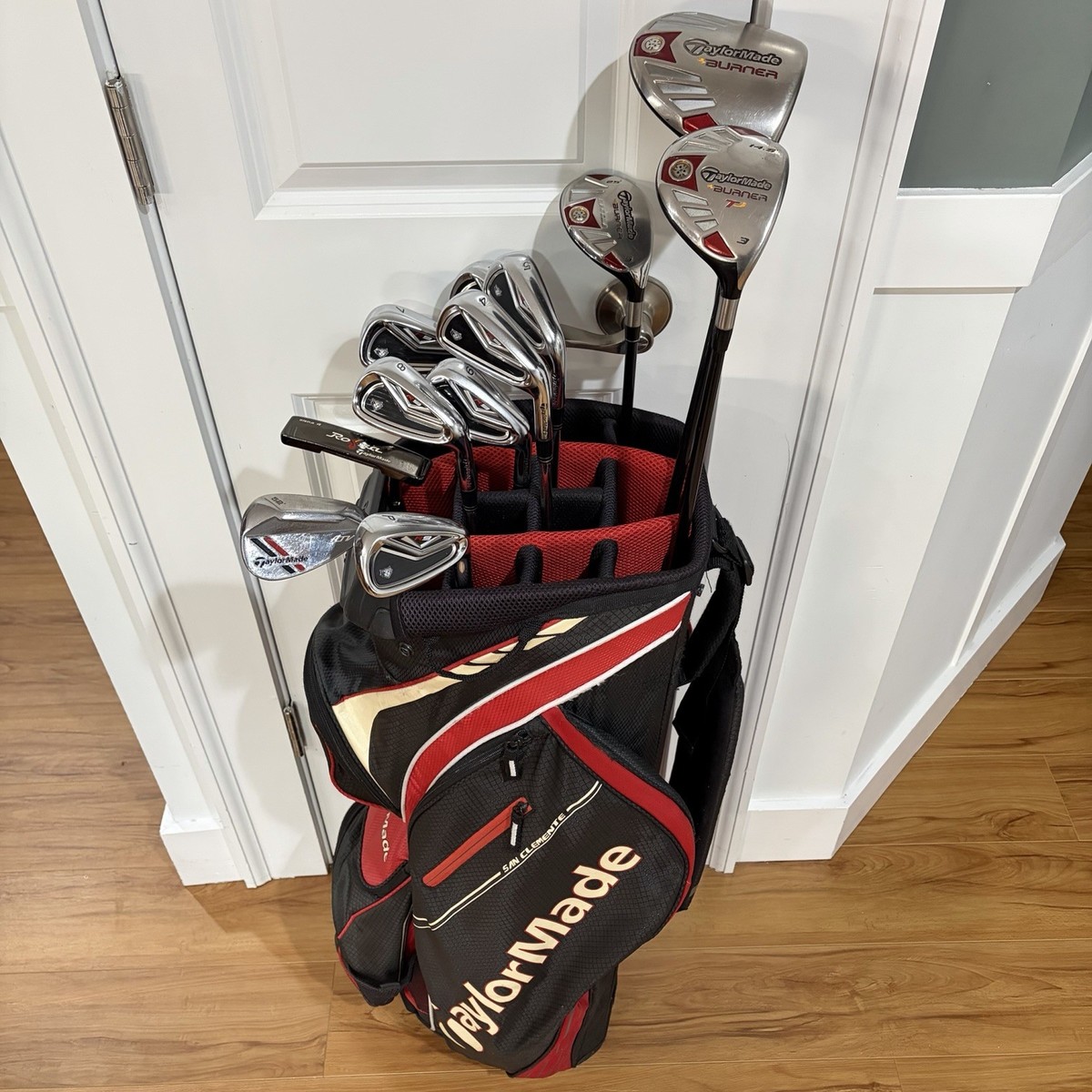 TaylorMade Burner Driver Wood Hybrid R9 Irons Putter Bag Complete