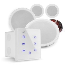 Kitchen and Bathroom Bluetooth Ceiling Speakers - MSLP65 & A100W Wall Amplifier