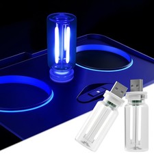 2 PCS Car USB Night Light Bulb, Touch Dimmable Interior Ambient blue