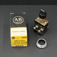 Allen Bradley 800H-JK2B /A Three-Position Selector Switch, 2NO / 2NC