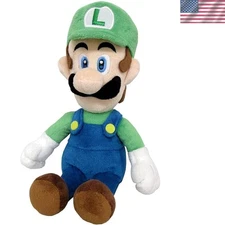 Official Super Mario Luigi Plush Toy - 10 Inch Multi-Colored Collector's Item