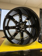 Set Of 4 Wheels 20x12 Fittipaldi Offroad Fa16bm Black Wheel 8x6.5 -51mm 8x165