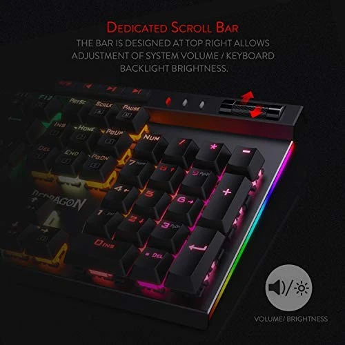 K580 VATA US layout RGB LED Backlit Mechanical Gaming Keyboard, Brown - Image 2 of 4