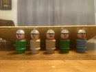 Fisher Price Little People Construction Worker Hard Hat Vintage Set of Five