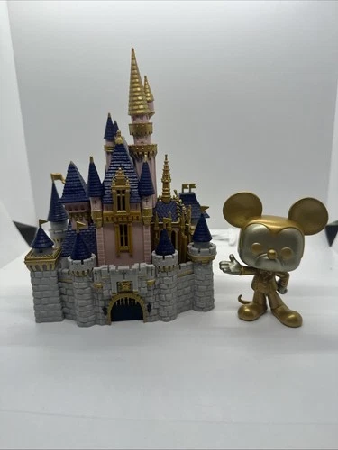 Funko Pop! Town #26 Disney Cinderella Castle & Gold Mickey – No Box