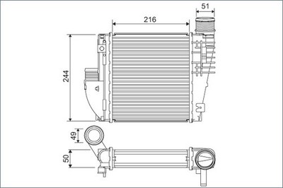VALEO 822927 Ladeluftkühler für CITROËN,DS,OPEL,PEUGEOT,VAUXHALL