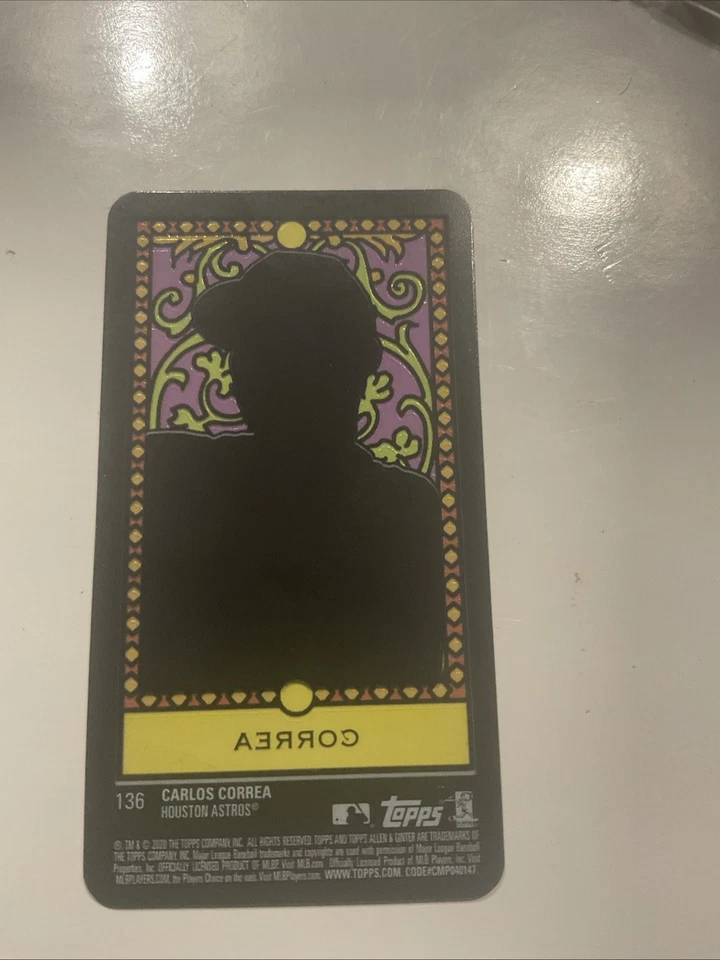 2020 Allen & Ginter Stained Glass Carlos Correa #136 Only 25 Made A&G - Image 2 of 2