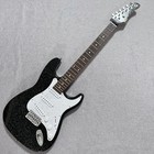 Black Sparkle ST  Electric Guitar SSS Pickups  White Pearl Pickguard 22F solid — photo 1